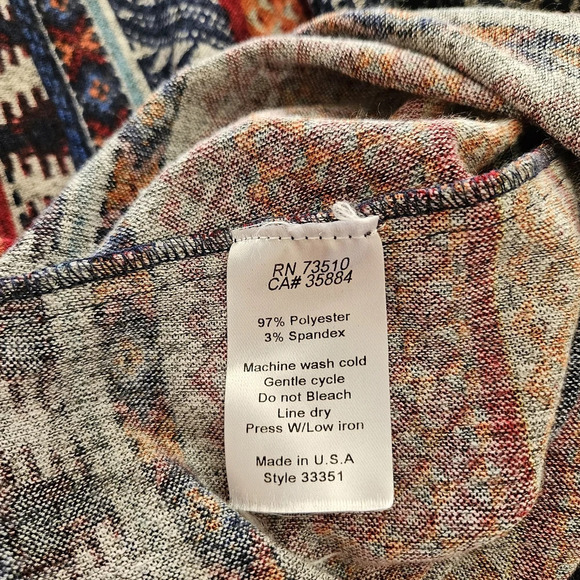 Uncle Frank Anthropologie Geometric Print Shift Dress Size Small, Tulip Sleeves - Picture 7 of 7